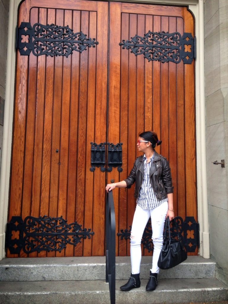 fashion blogger moto jacket motorcycle outfit of the day street style the history of what i wore today ptowngirls