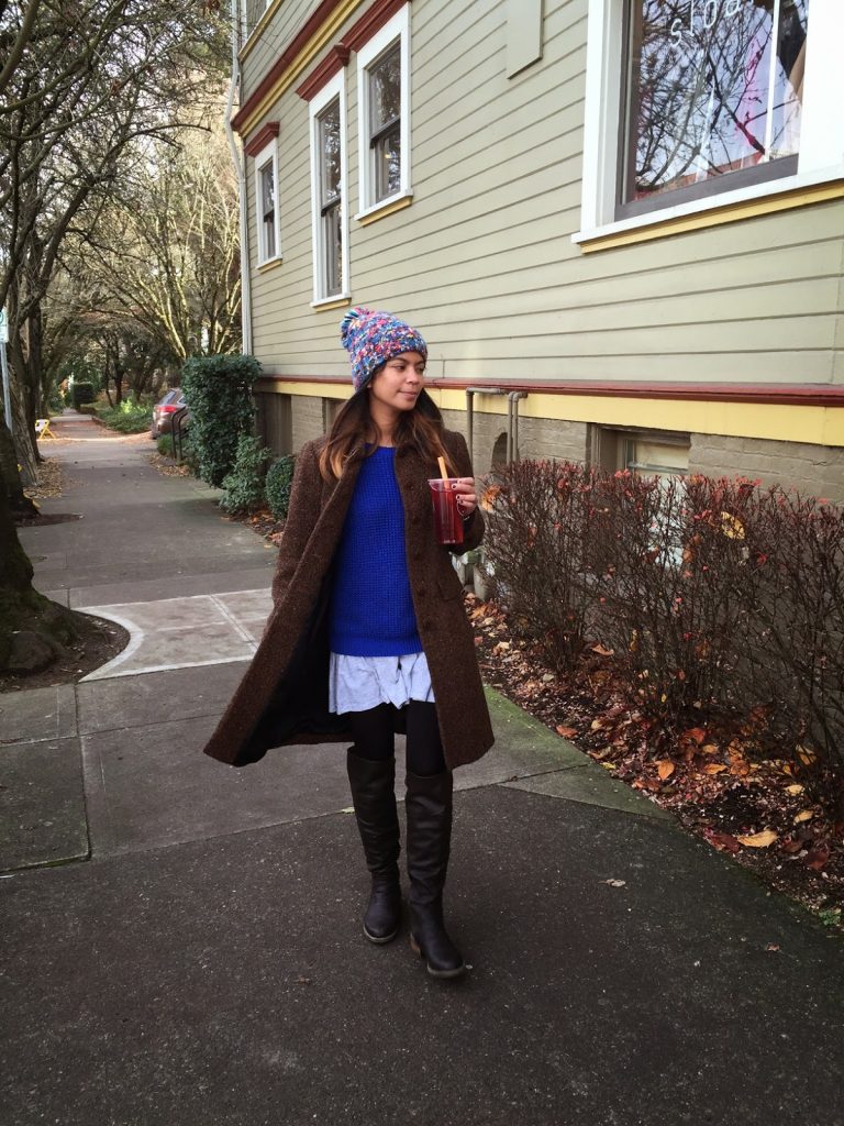 over the knee boots, thigh high boots, ptowngirls, portland blogger, fashion blogger, affordable fashion, the story of, forever 21, blue sweater, shoe dazzle, brown coat, street style over the knee boots, thigh high boots, ptowngirls, portland blogger, fashion blogger, affordable fashion, the story of, forever 21, blue sweater, shoe dazzle, brown coat, street style