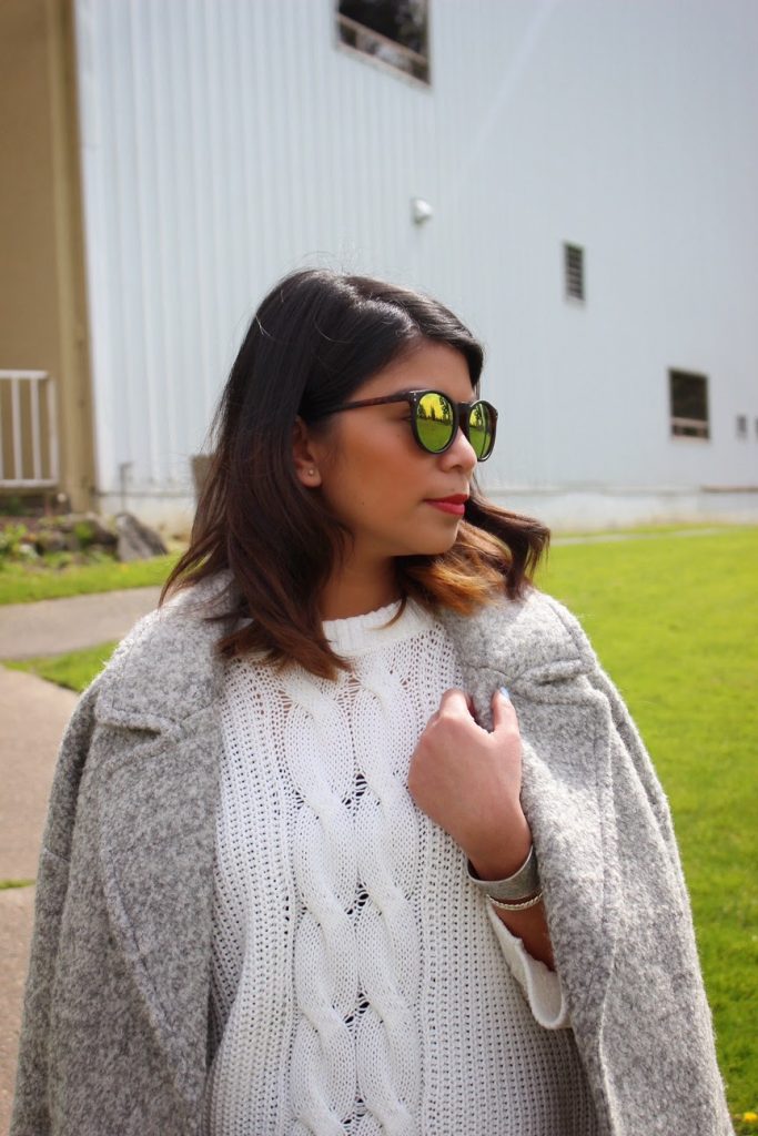 white sweater, hm, mirrored sunglasses, forever 21, floral printed pants, ross dress for less, cut out booties, go jane, oversized coat, yoshimi bag, aztec print clutch, portland bloggers, pdx blogger, fashion blogger, spring 2015, the ptown girls, ootd, spring outfit inspiration white sweater, hm, mirrored sunglasses, forever 21, floral printed pants, ross dress for less, cut out booties, go jane, oversized coat, yoshimi bag, aztec print clutch, portland bloggers, pdx blogger, fashion blogger, spring 2015, the ptown girls, ootd, spring outfit inspiration