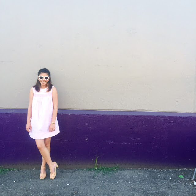 outfit of the day, what i wore today, fashion diaries, pink seersucker dress, baby doll dress, shift dress, white sunglasses, portland fashion blogger, fashion blogger, the p town girls, portland walls, streets of portland, clogs outfit of the day, what i wore today, fashion diaries, pink seersucker dress, baby doll dress, shift dress, white sunglasses, portland fashion blogger, fashion blogger, the p town girls, portland walls, streets of portland, clogs