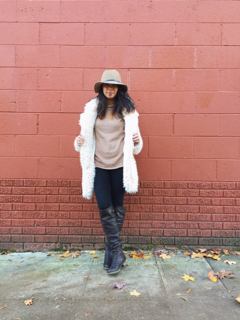 white shaggy faux fur coat, winter wear, outfit post, december 2015, ootd, neutrals, knee high boots, portland fashion blogger, lifestyle blogger, oregon blogger white shaggy faux fur coat, winter wear, outfit post, december 2015, ootd, neutrals, knee high boots, portland fashion blogger, lifestyle blogger, oregon blogger