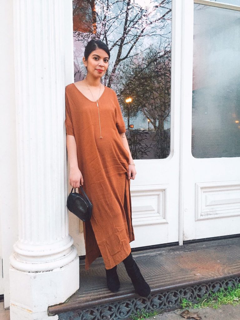 thirty bucks, affordable fashion, the ptown girls, preggonista, pregnancy style, brown midi dress, black ankle boots, portland fashion blogger, thirty bucks, affordable fashion, the ptown girls, preggonista, pregnancy style, brown midi dress, black ankle boots, portland fashion blogger,