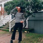 ruffle sweater, cropped pants, studded booties, sunglasses, portland fashion blogger